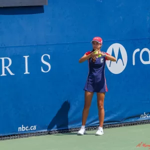 Ball girl at work at National Bank Open 2023